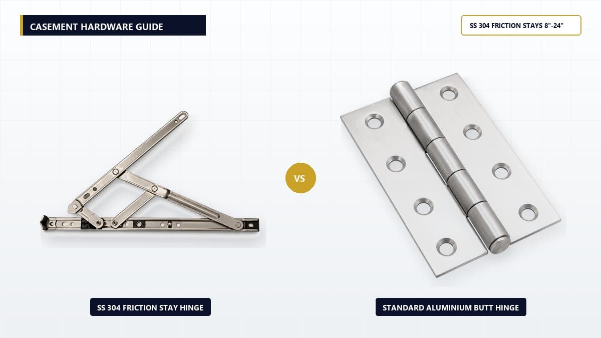 Friction Stay Hinges vs Butt Hinges for Casement Windows: Selection & Load Guide