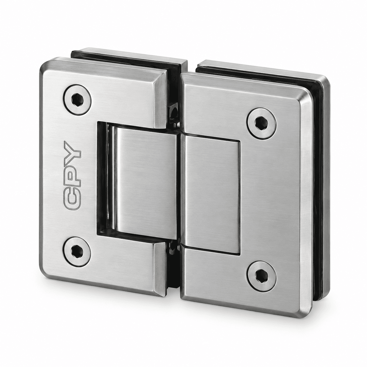 Shower Hinge – 180° Glass to Glass (CP) (SA-77) — aluminium hardware supplied in Raipur