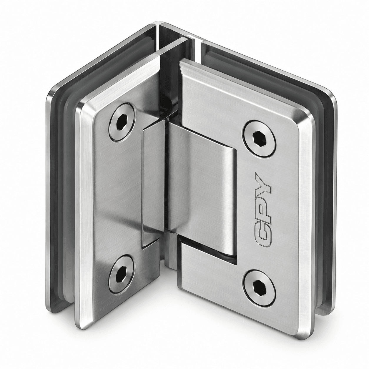 Shower Hinge – 90° Double Glass to Glass (CP) (SA-78) — aluminium hardware supplied in Raipur